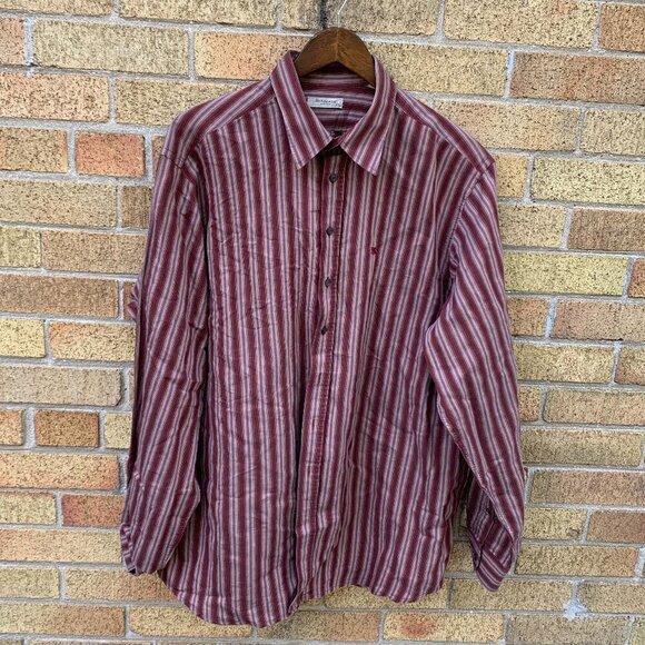 Vintage Burberry London Striped Button Up Shirt XXL - Picture 1 of 10